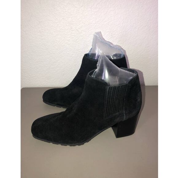 Aquatalia Charlotte Weatherproof Suede Black Bootie - 8.5 - Picture 5 of 11